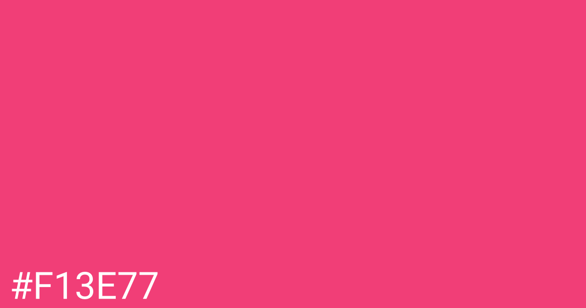 Hex color #f13e77 graphic