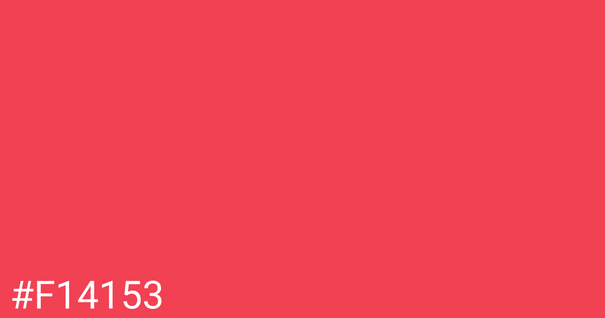 Hex color #f14153 graphic