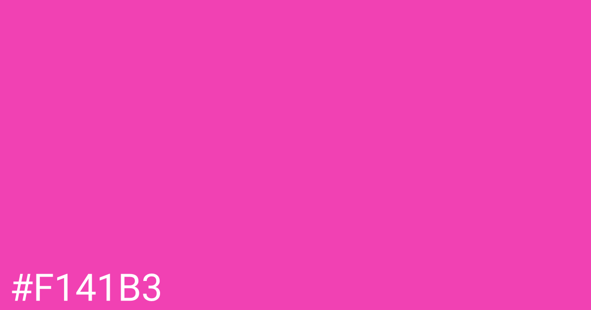 Hex color #f141b3 graphic