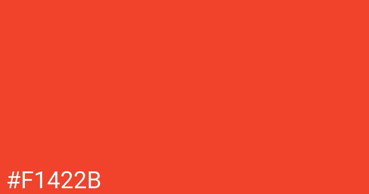 Hex color #f1422b graphic