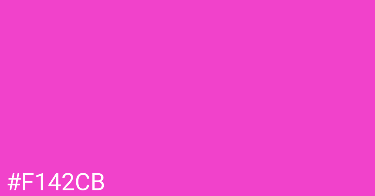 Hex color #f142cb graphic