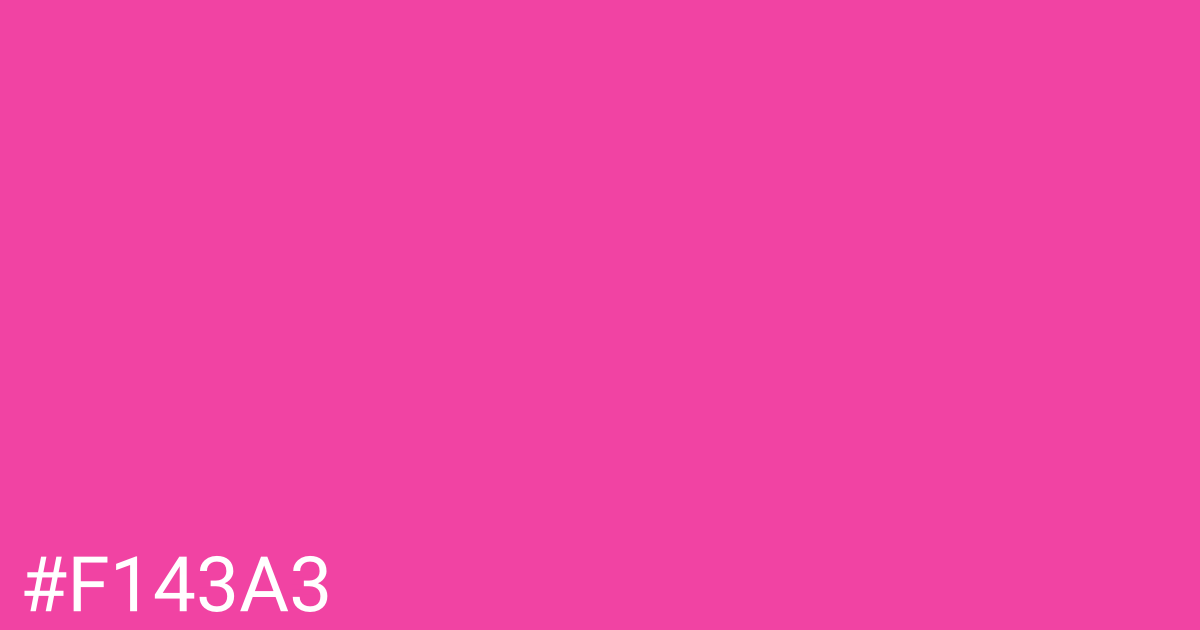 Hex color #f143a3 graphic