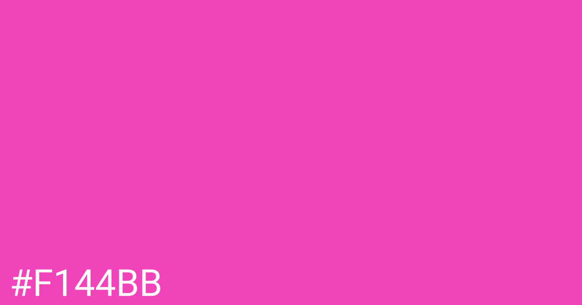 Hex color #f144bb graphic