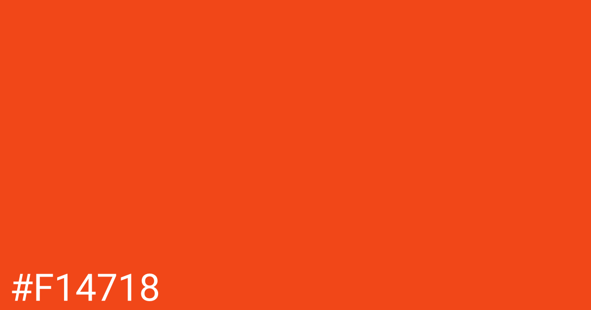 Hex color #f14718 graphic