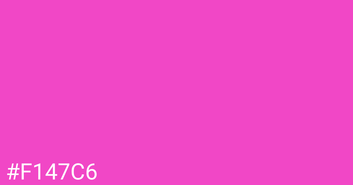 Hex color #f147c6 graphic