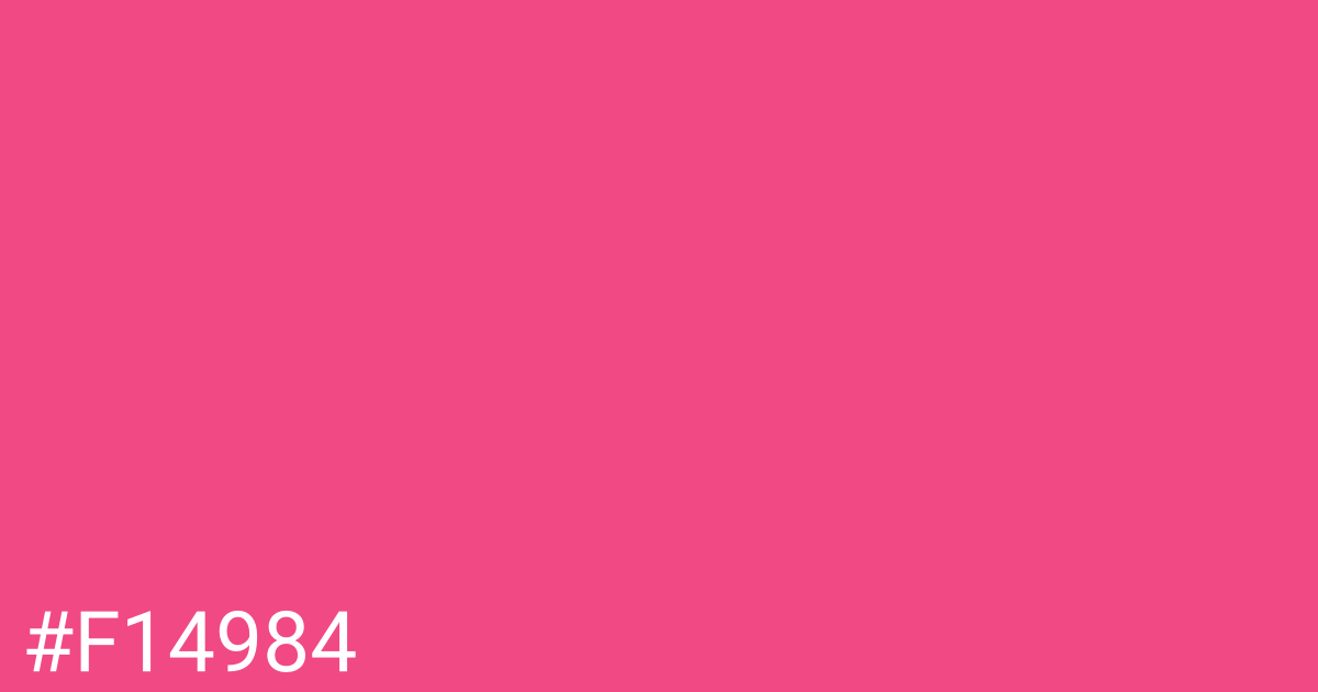 Hex color #f14984 graphic
