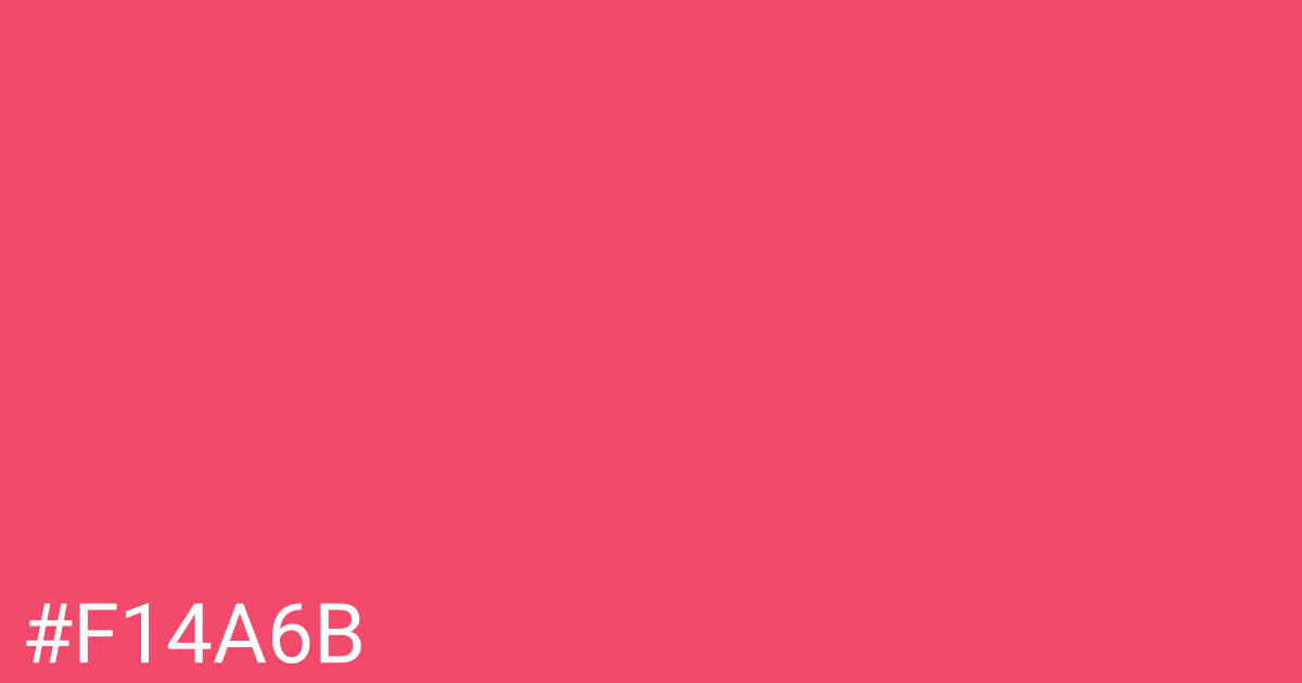 Hex color #f14a6b graphic