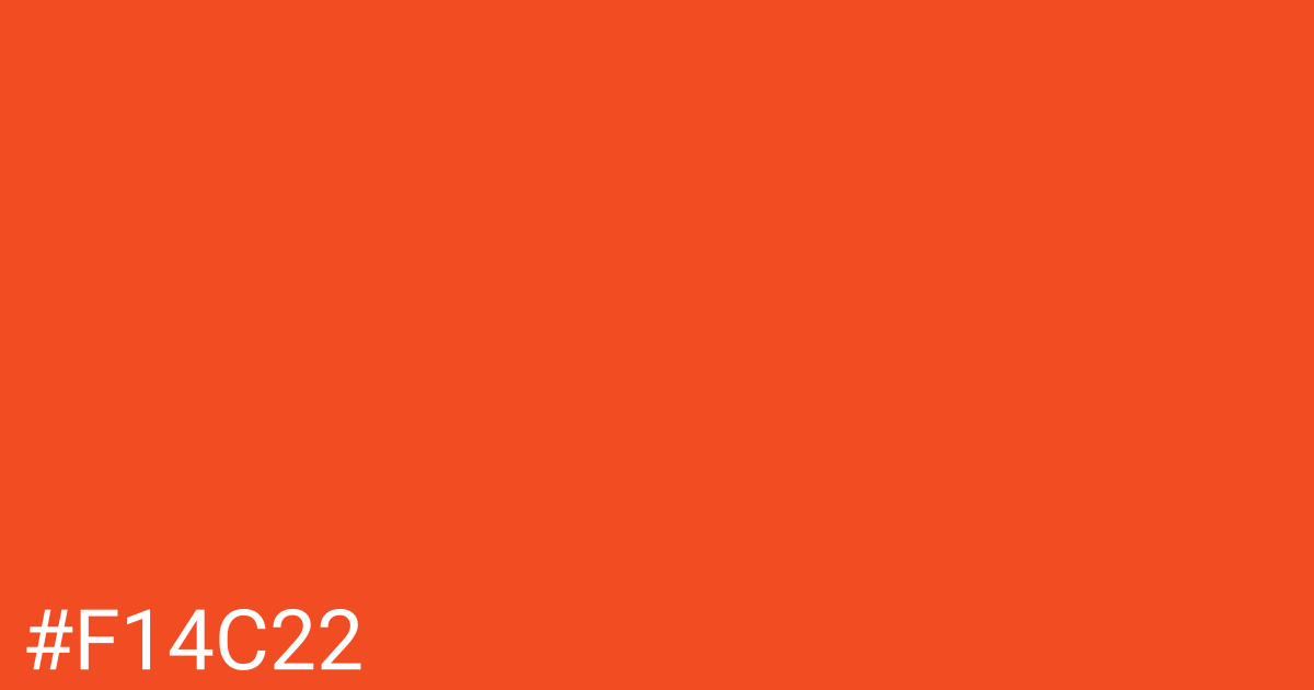 Hex color #f14c22 graphic