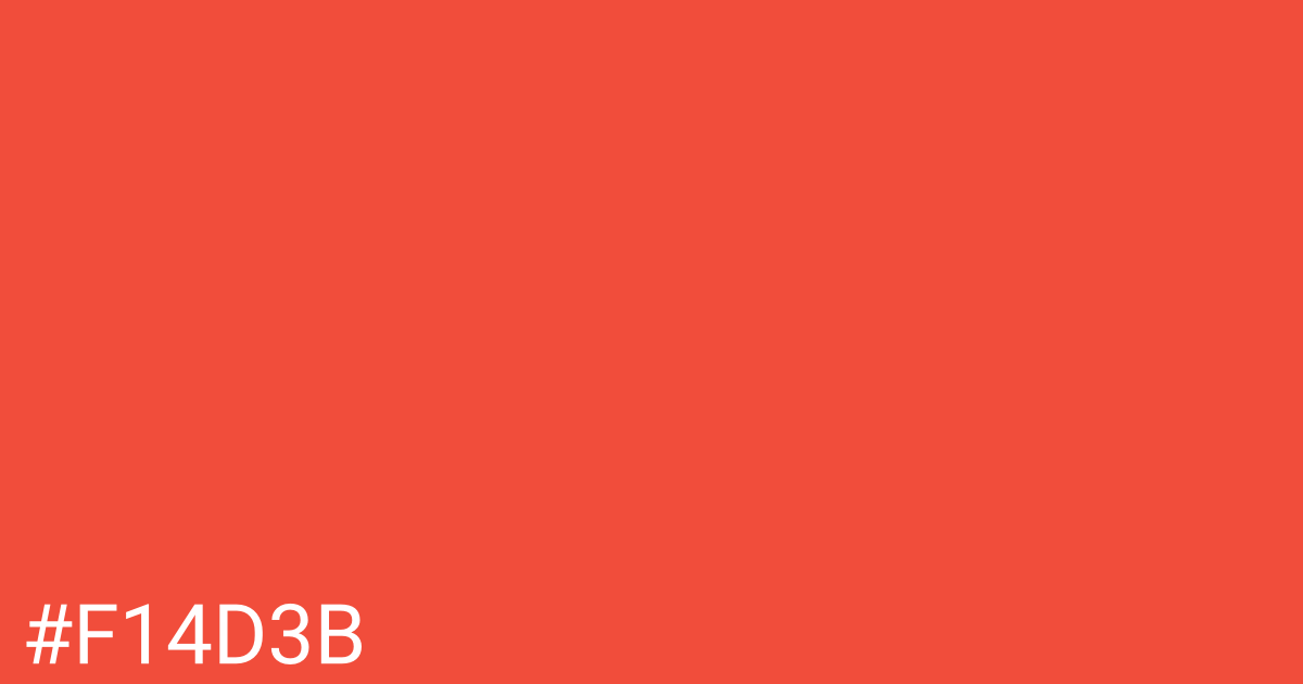 Hex color #f14d3b graphic