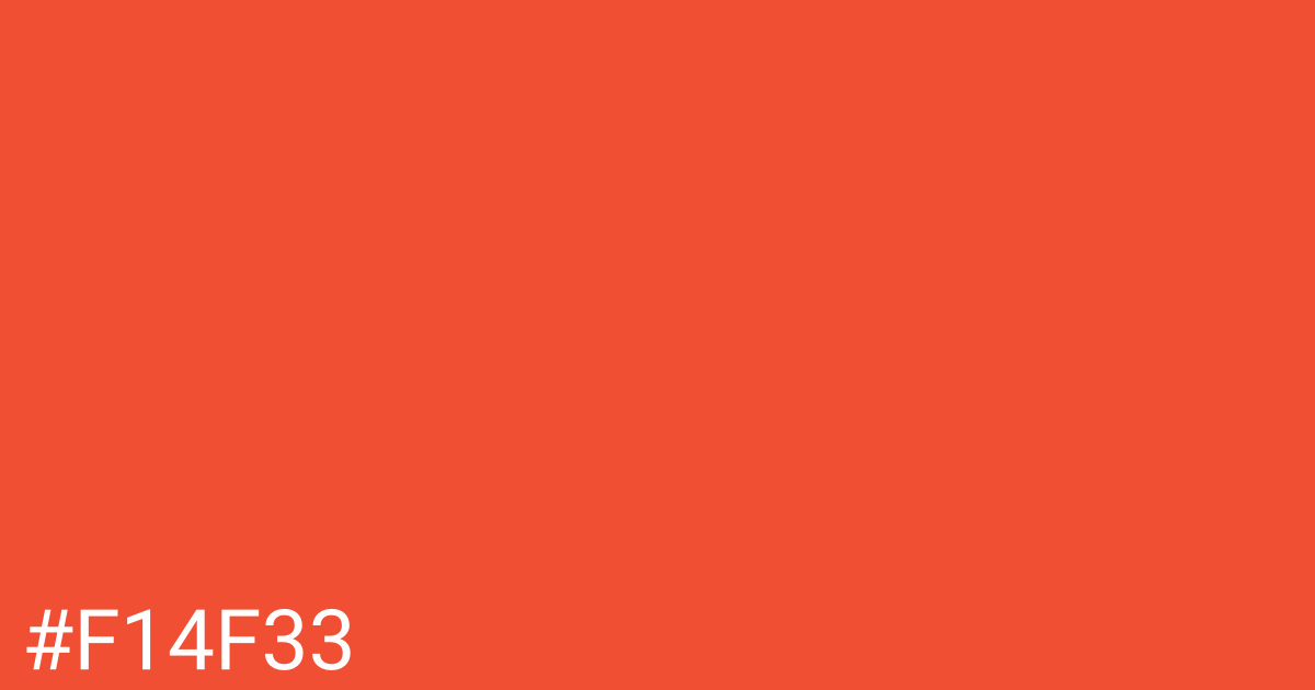 Hex color #f14f33 graphic