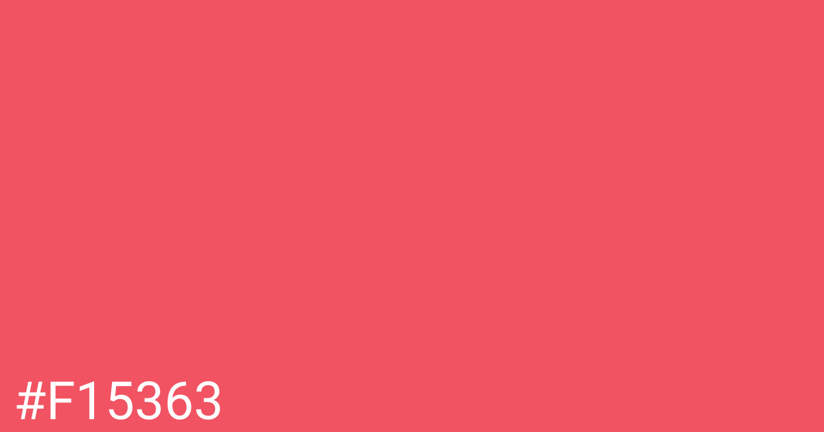 Hex color #f15363 graphic