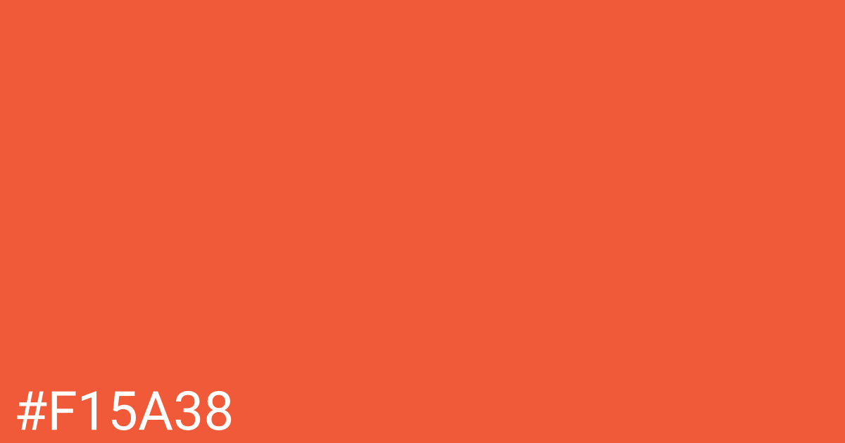 Hex color #f15a38 graphic