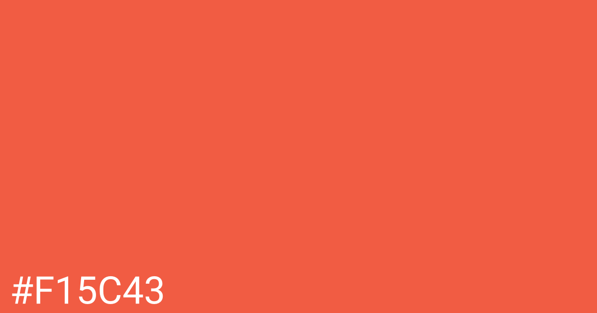 Hex color #f15c43 graphic