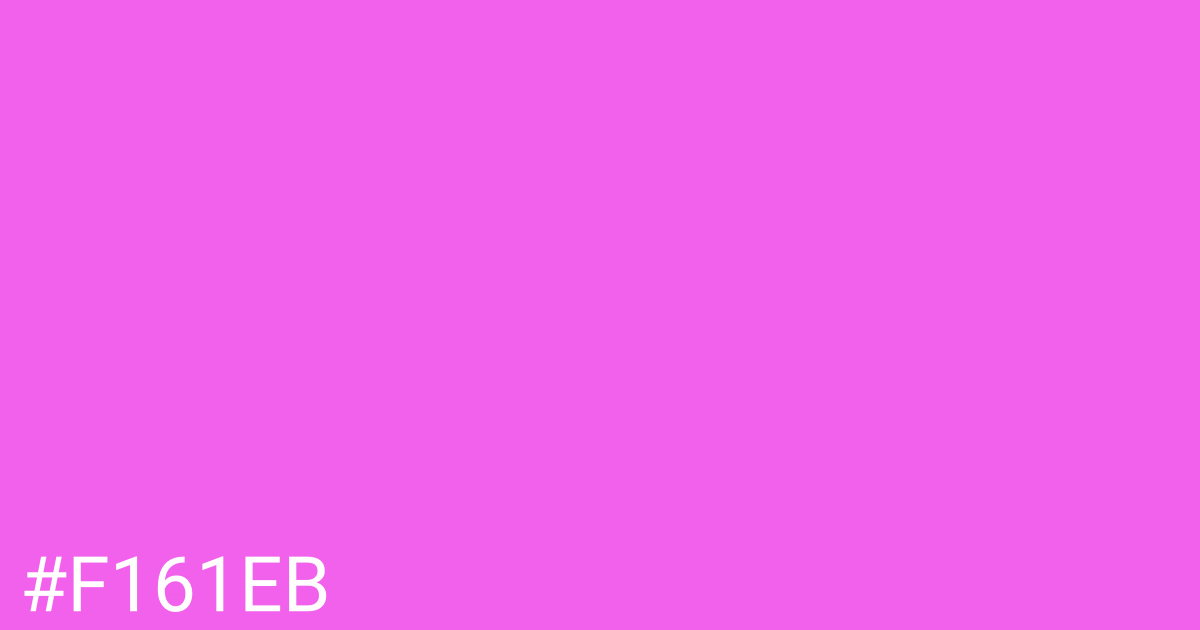 Hex color #f161eb graphic