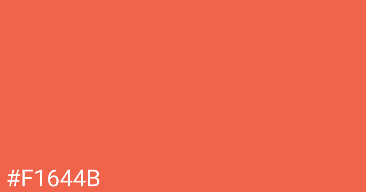 Hex color #f1644b graphic