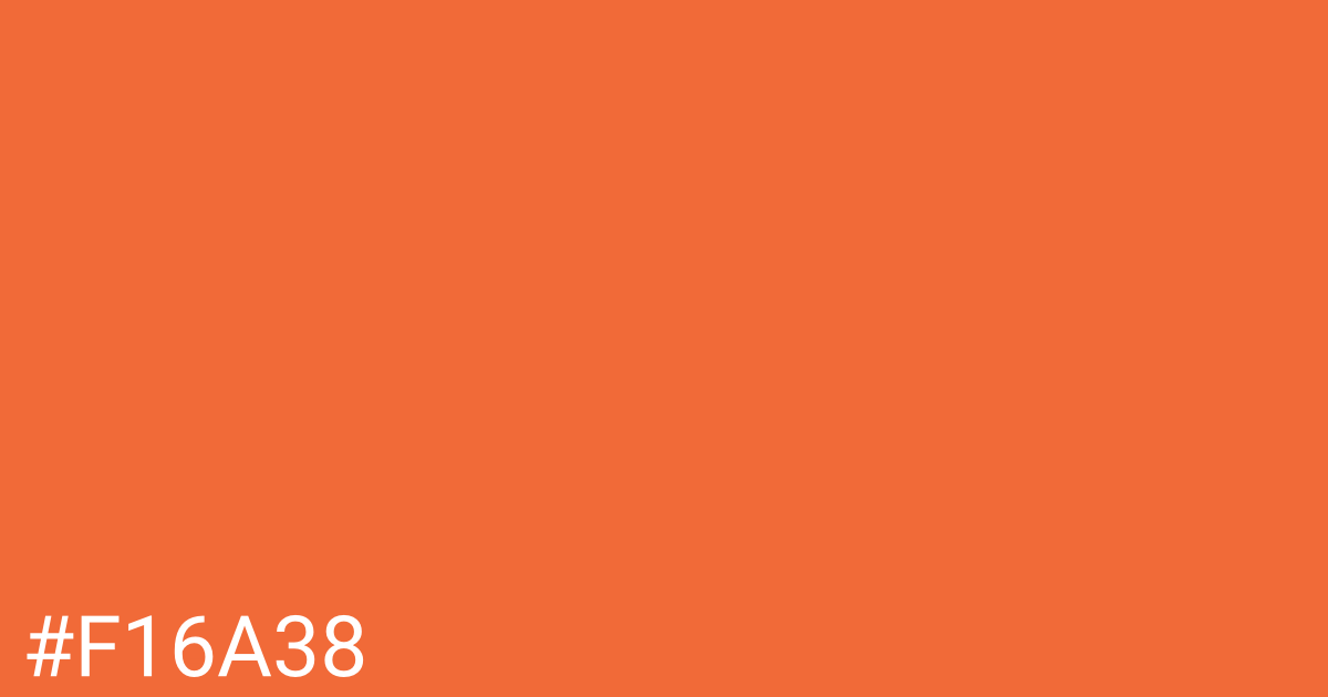 Hex color #f16a38 graphic