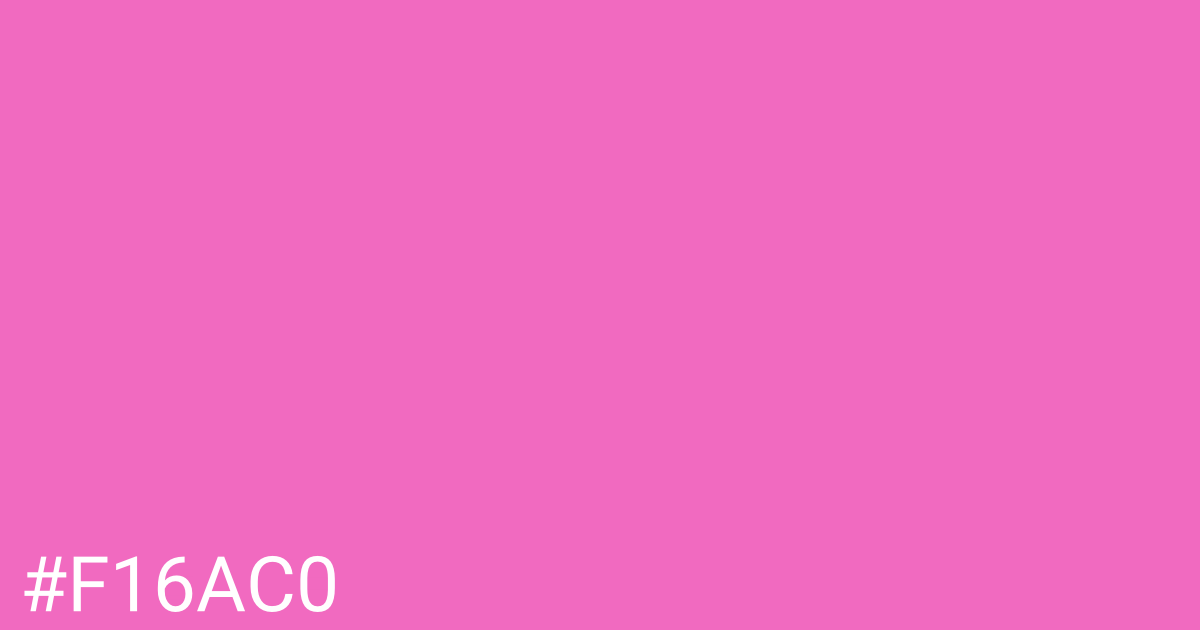 Hex color #f16ac0 graphic