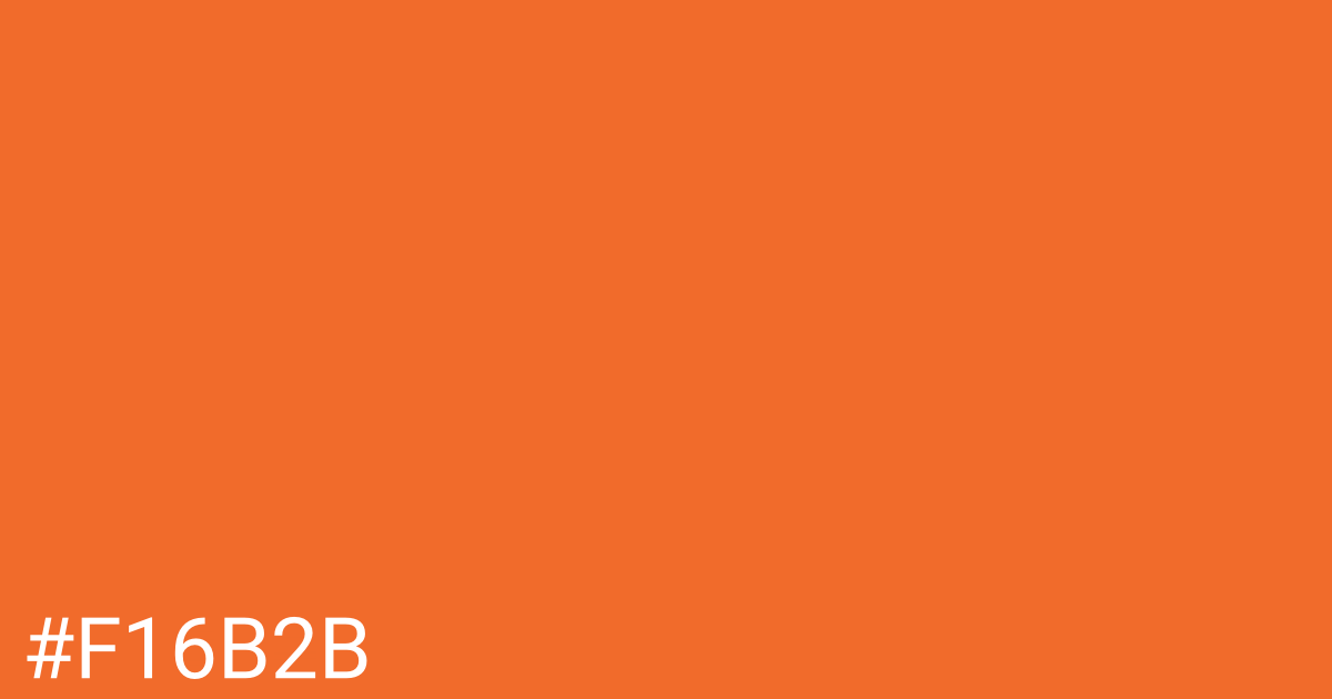 Hex color #f16b2b graphic