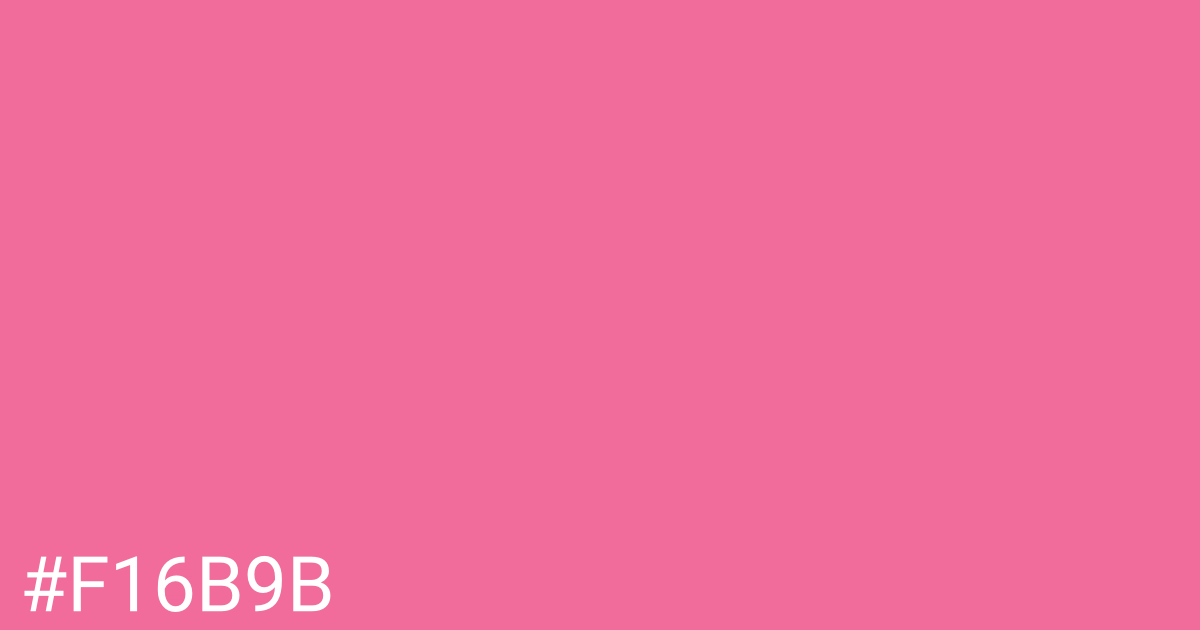 Hex color #f16b9b graphic