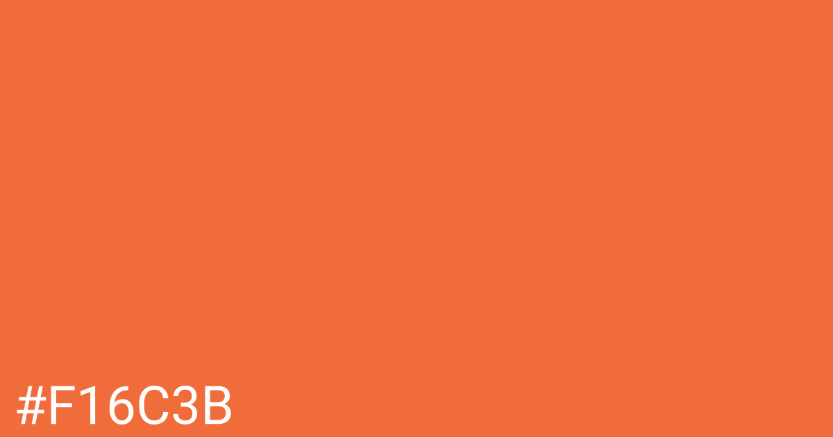 Hex color #f16c3b graphic