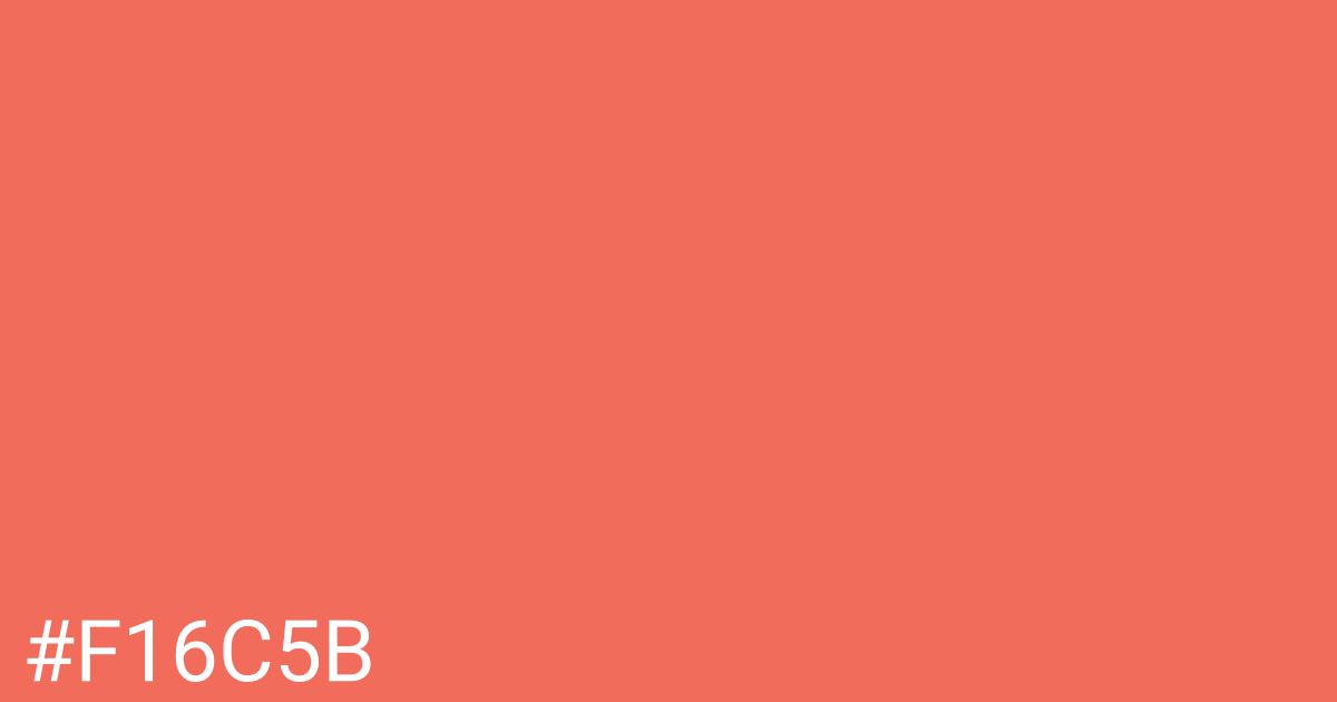 Hex color #f16c5b graphic