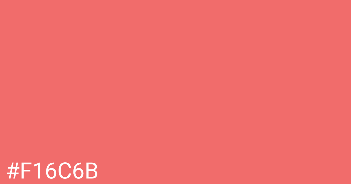 Hex color #f16c6b graphic