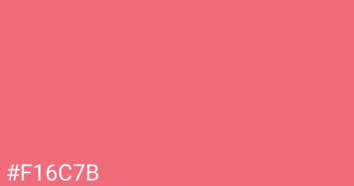 Hex color #f16c7b graphic