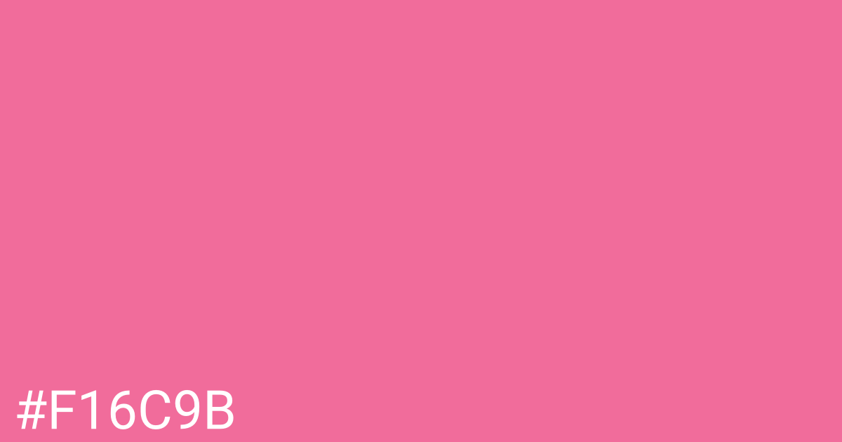 Hex color #f16c9b graphic