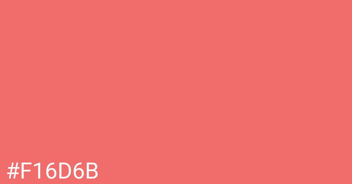 Hex color #f16d6b graphic