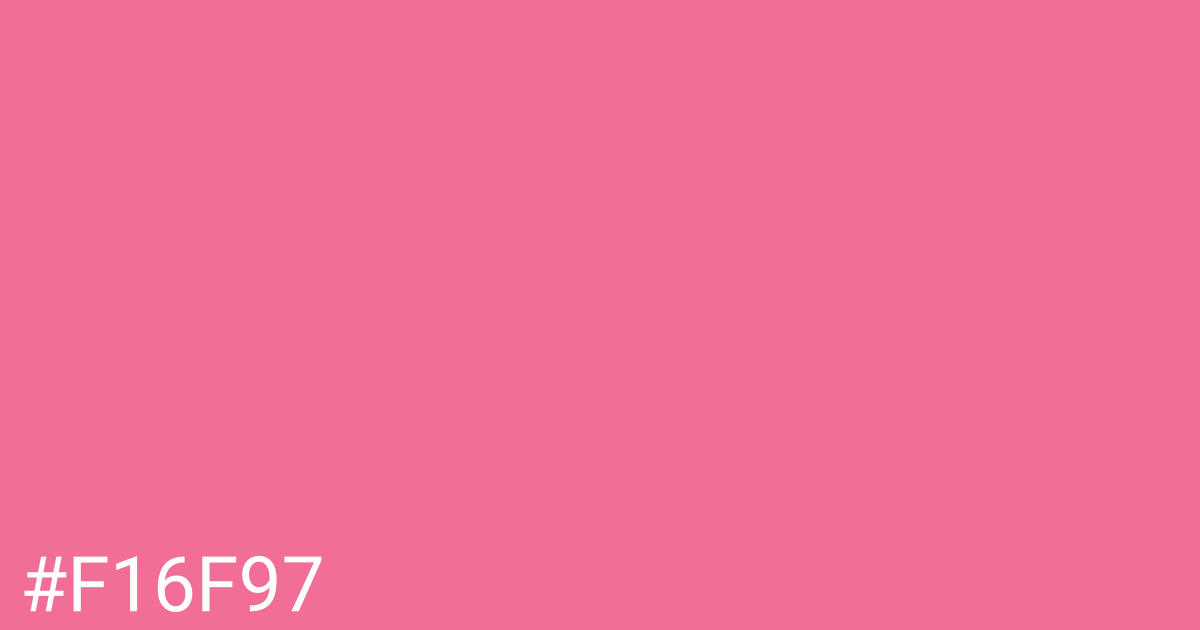 Hex color #f16f97 graphic