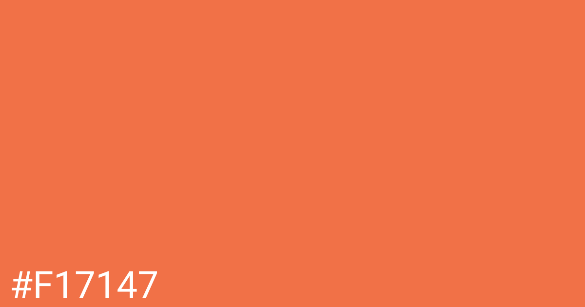 Hex color #f17147 graphic