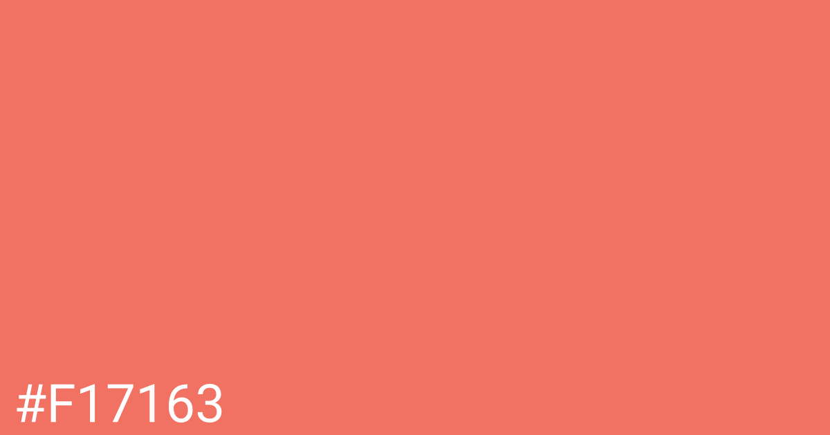 Hex color #f17163 graphic