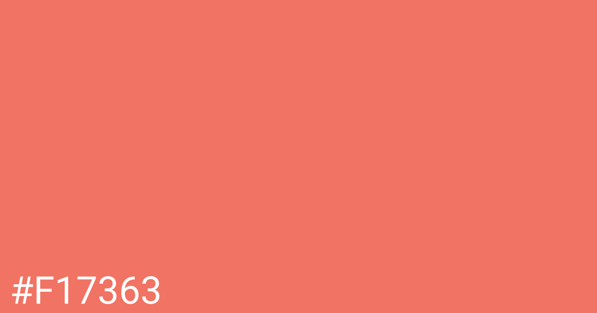 Hex color #f17363 graphic