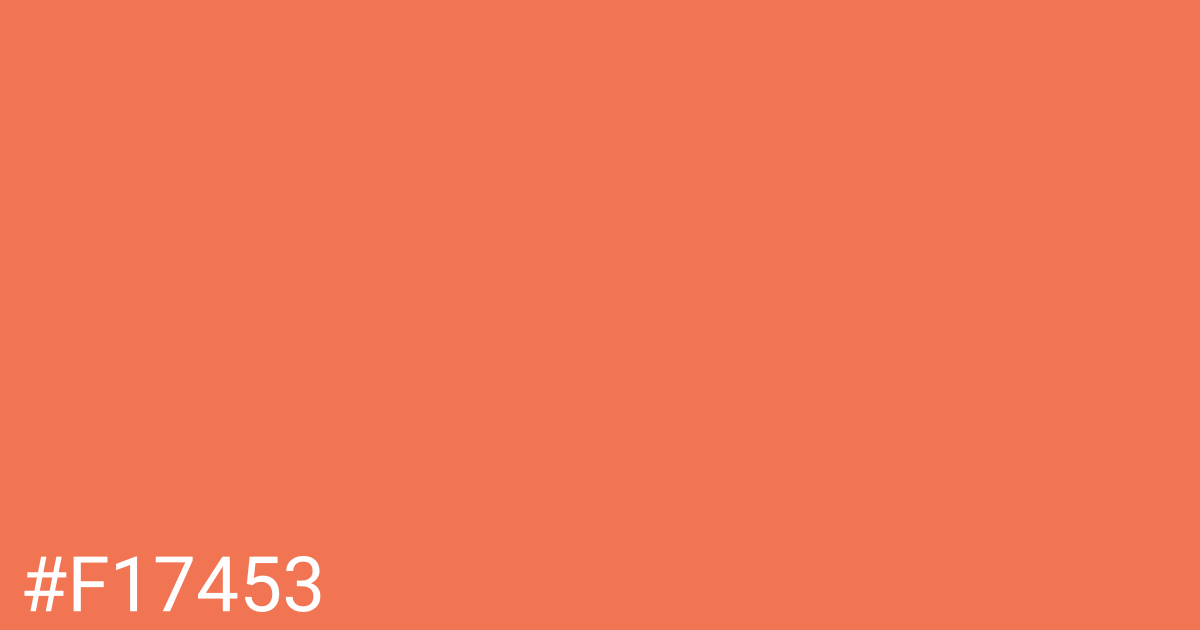 Hex color #f17453 graphic