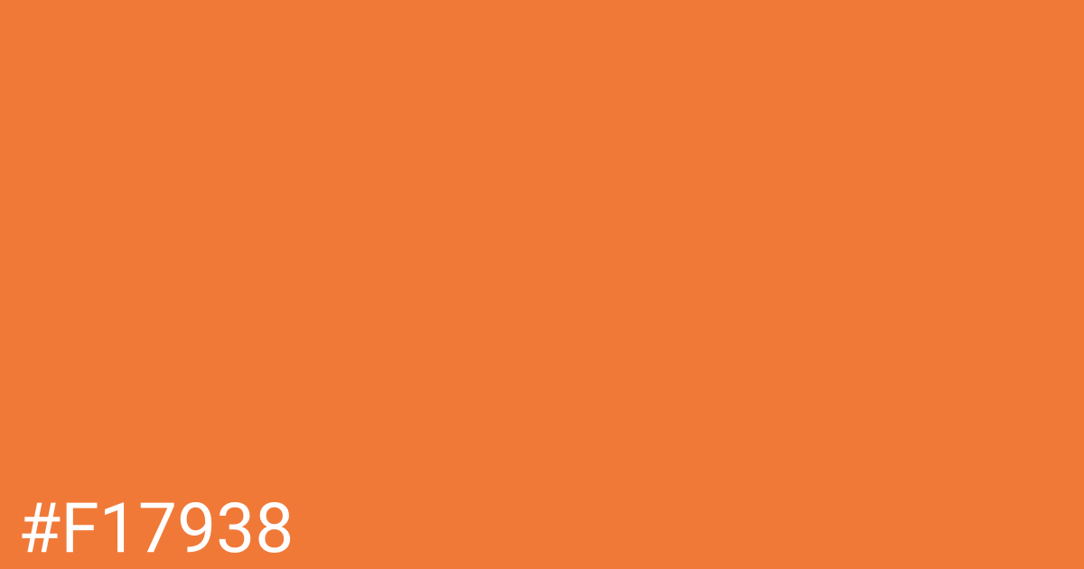 Hex color #f17938 graphic