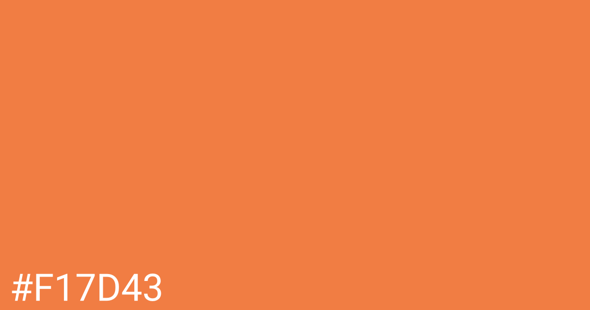 Hex color #f17d43 graphic