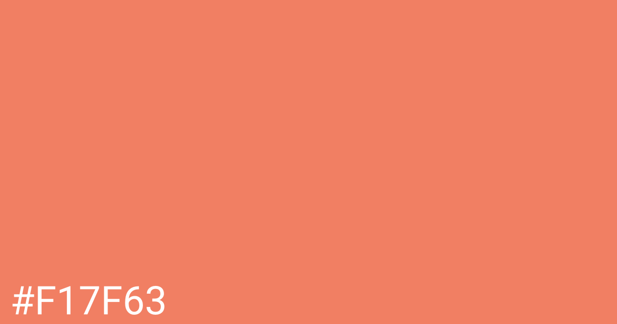 Hex color #f17f63 graphic