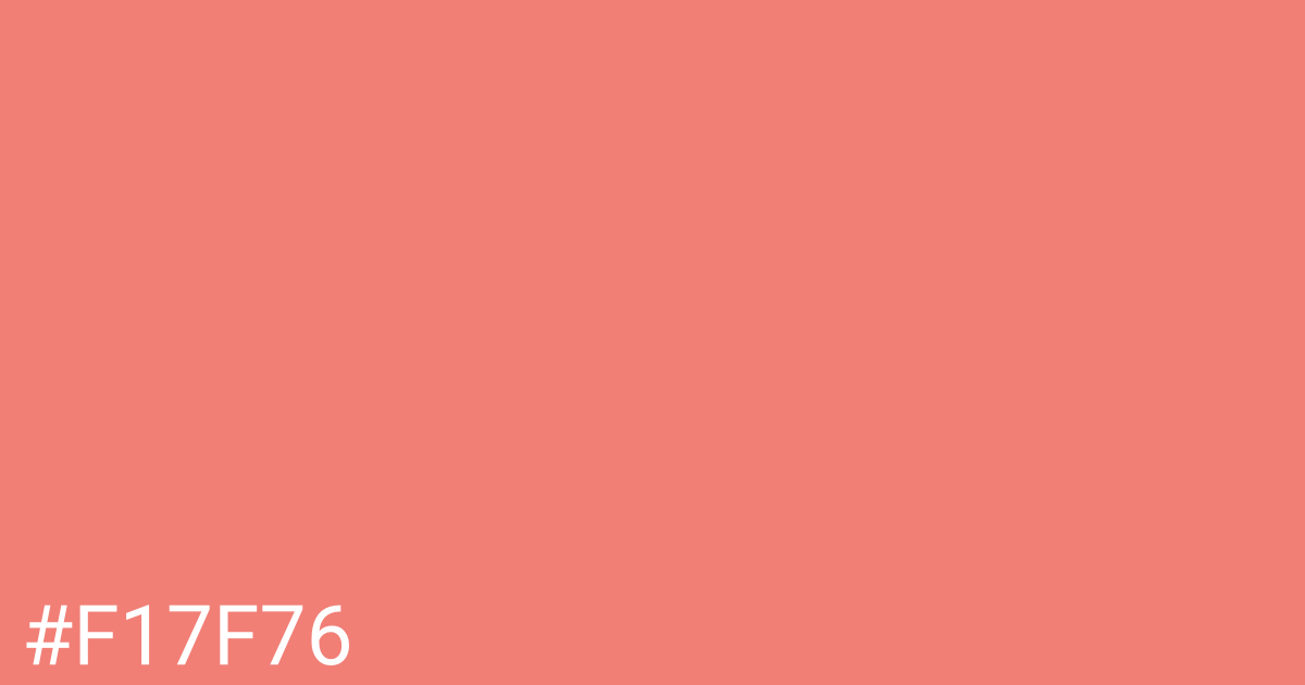 Hex color #f17f76 graphic
