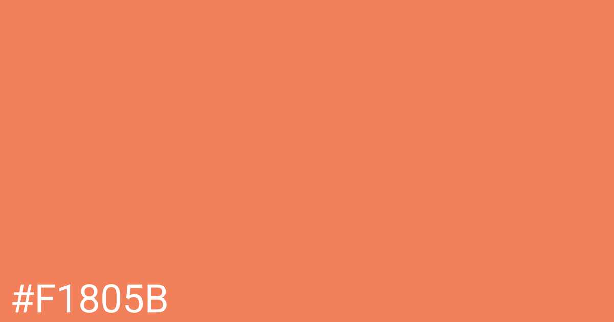 Hex color #f1805b graphic
