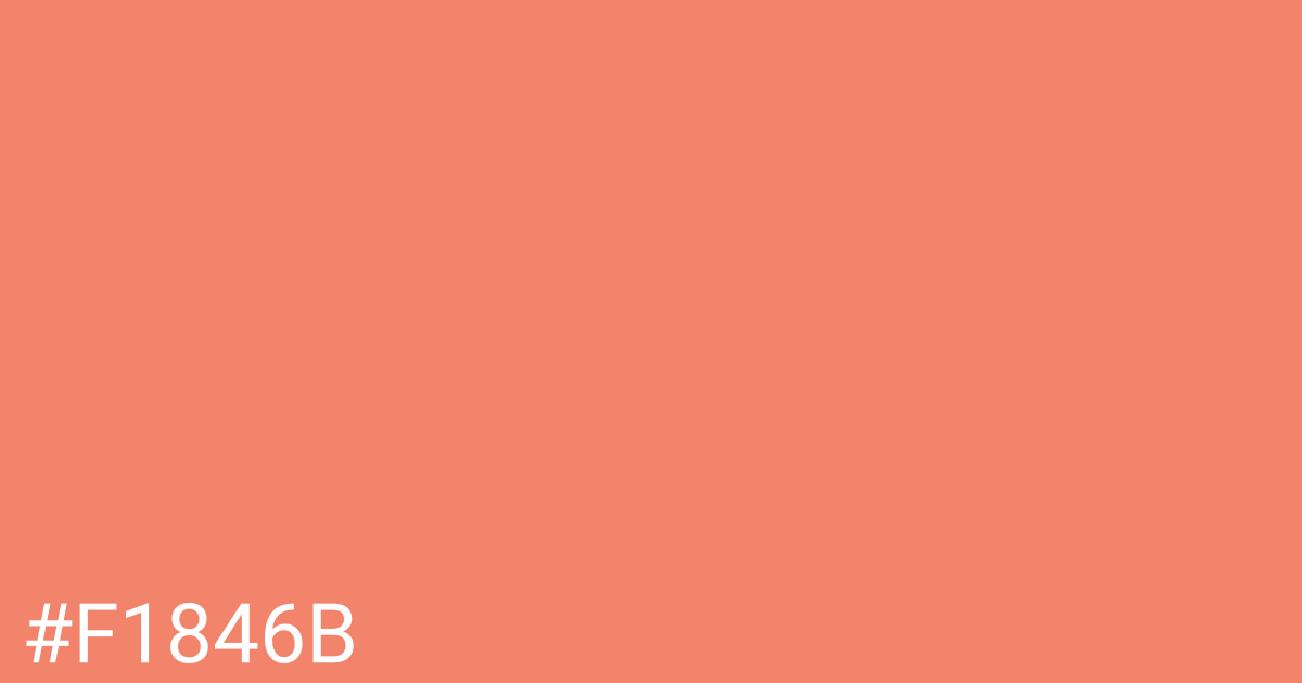 Hex color #f1846b graphic