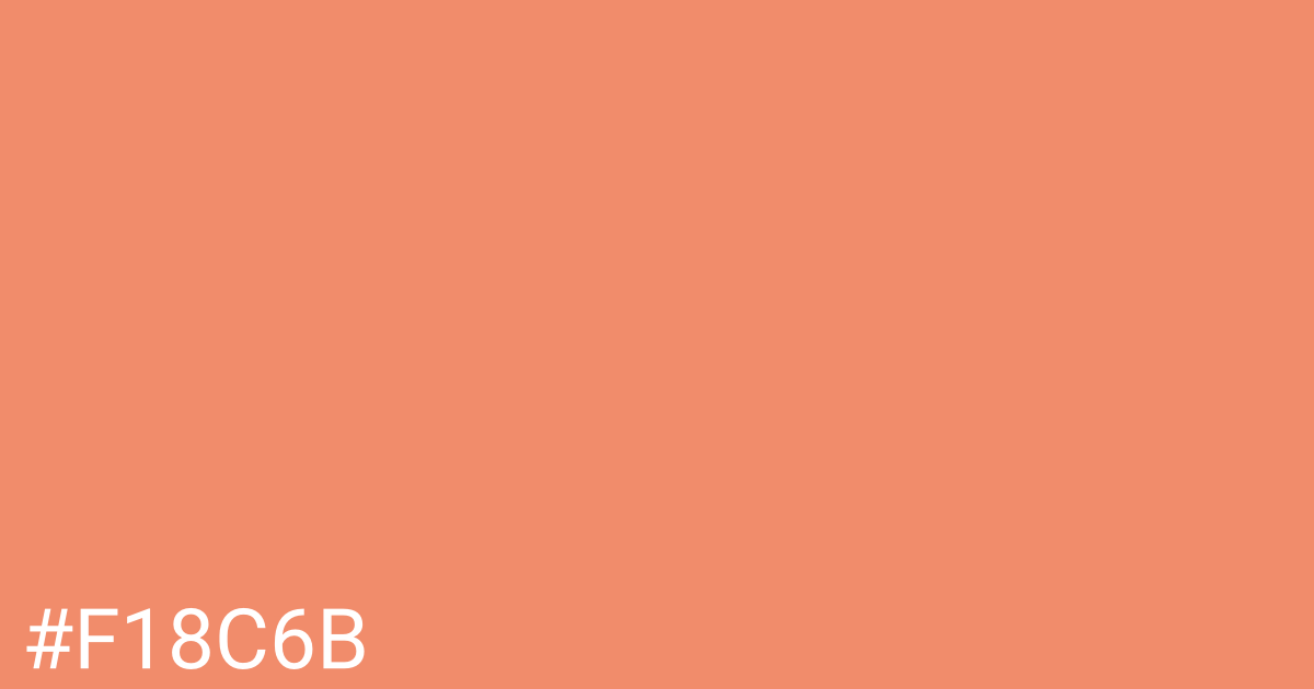 Hex color #f18c6b graphic