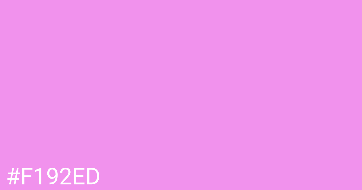 Hex color #f192ed graphic