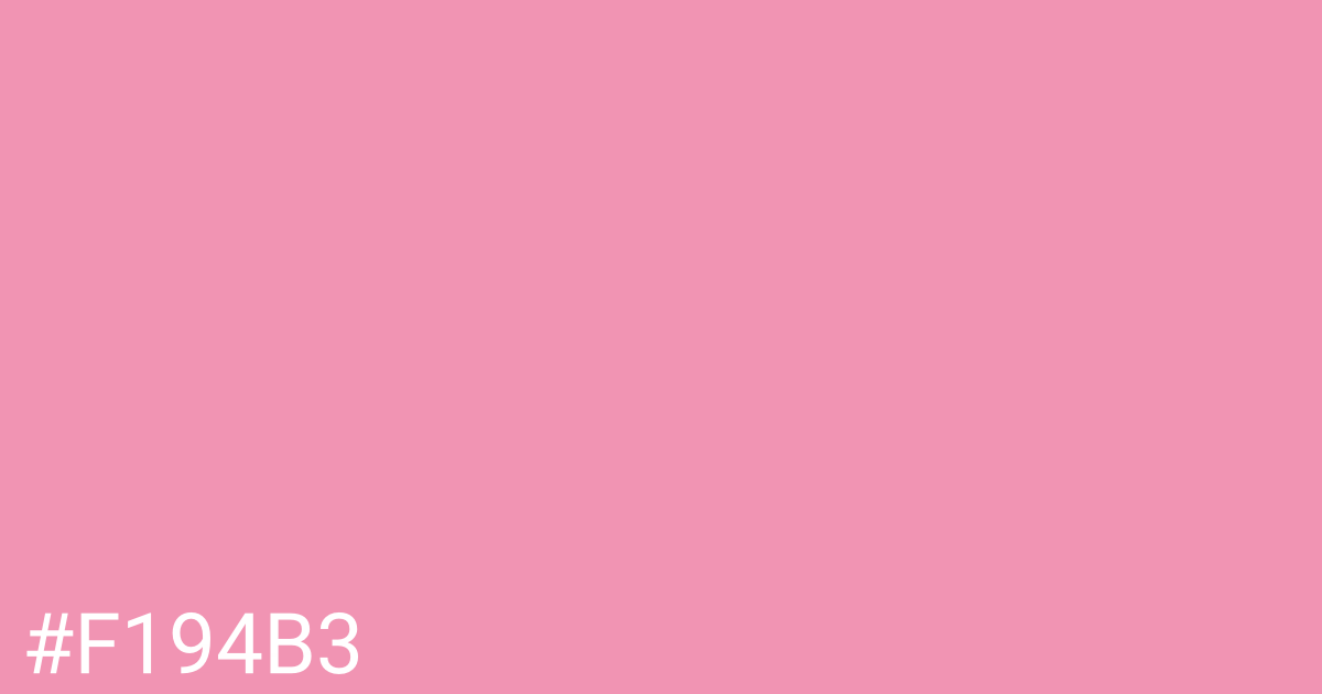 Hex color #f194b3 graphic