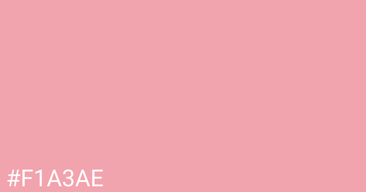 Hex color #f1a3ae graphic