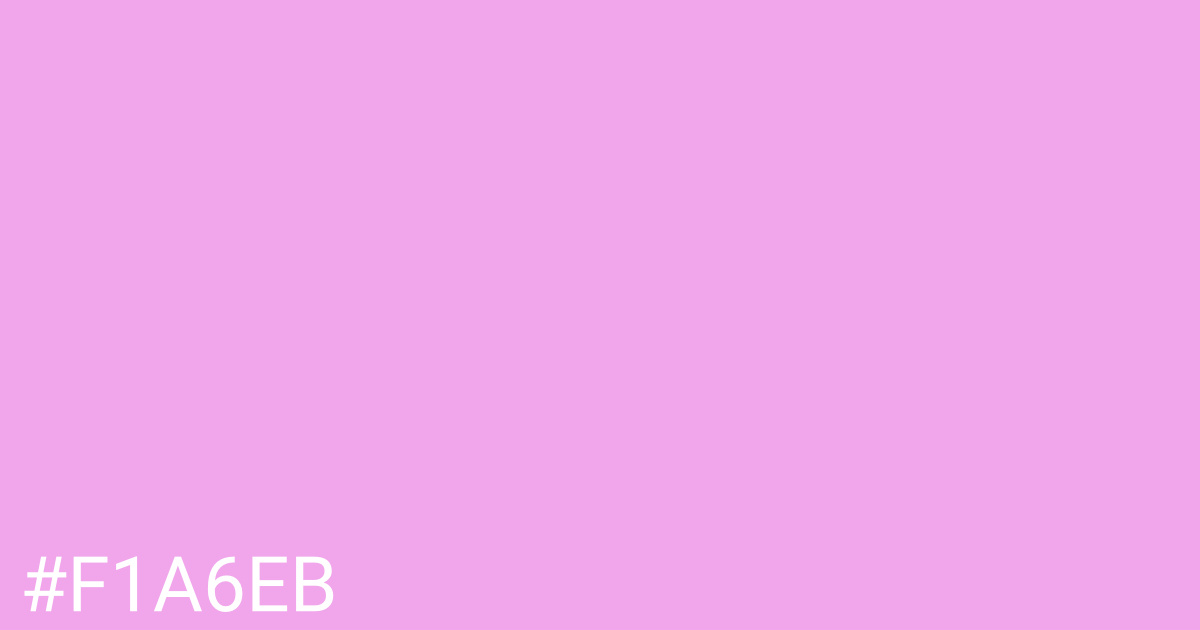 Hex color #f1a6eb graphic