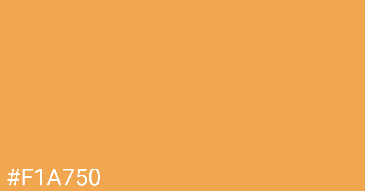 Hex color #f1a750 graphic