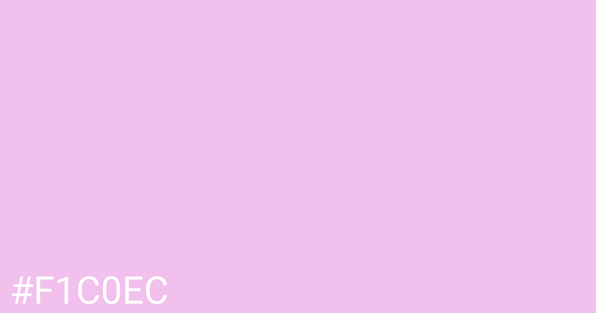 Hex color #f1c0ec graphic