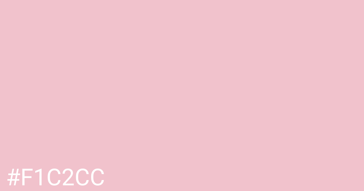 Hex color #f1c2cc graphic