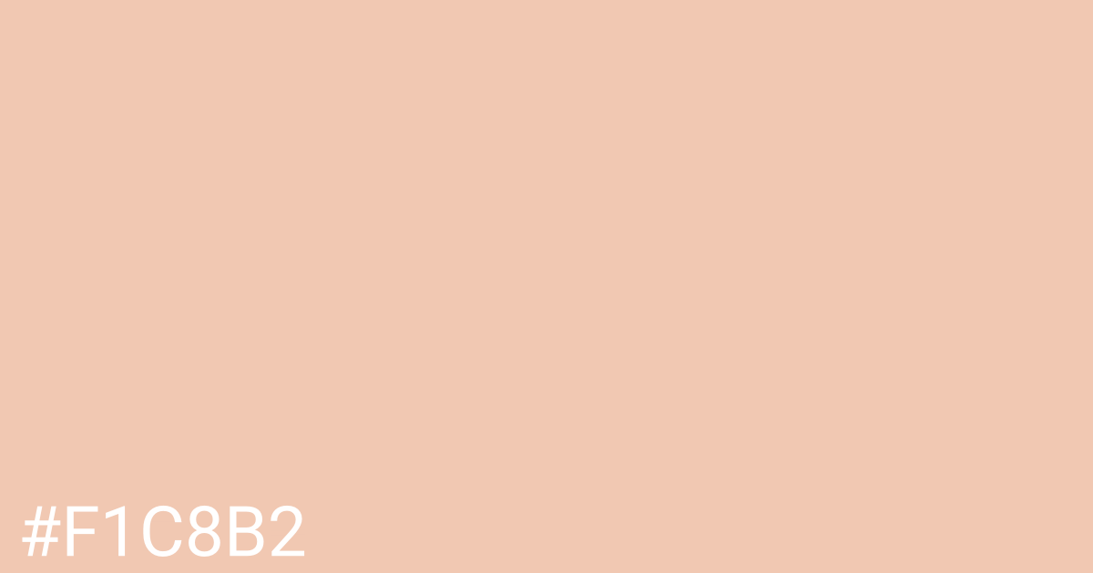 Hex color #f1c8b2 graphic