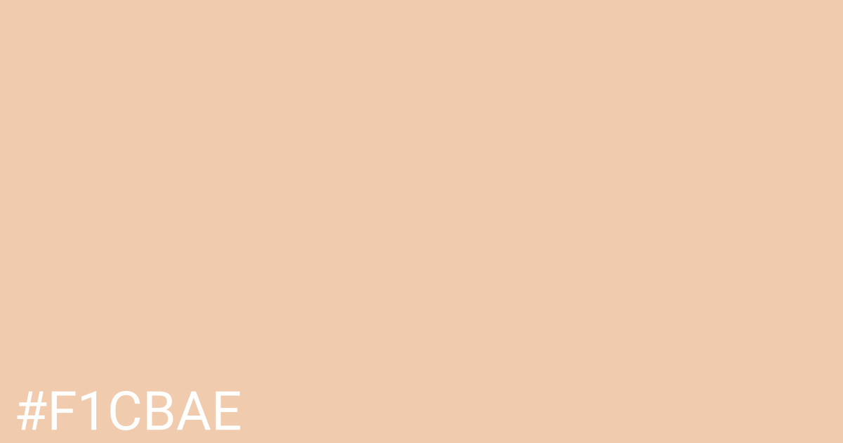 Hex color #f1cbae graphic
